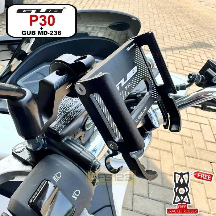 Paket Gub P30 Phone Holder + Breket Spion Gub Md-236