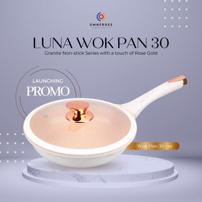 Omnergee Pan Wok 30 Cm Wajan Panci Granite Anti Lengket