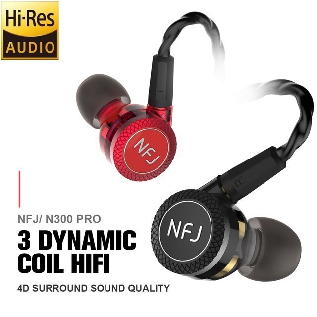 Iem Superior Hifi Earphone Mmcx Nfj N300 Pro Triple Driver Headset
