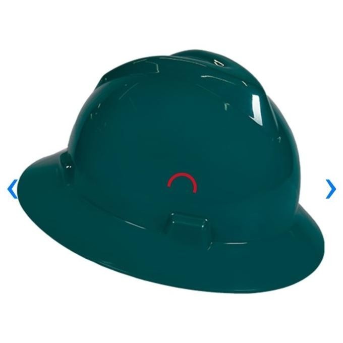 Krisbow Safety Helm Kerja Full Brim Hdpe - Hijau Green