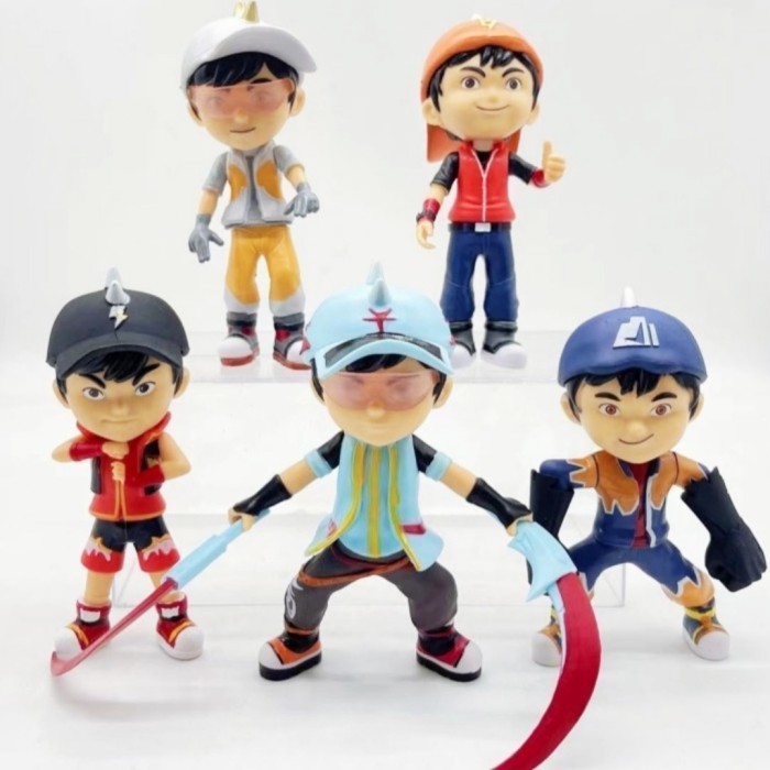 mainan boboiboy tanah solar action figure set isi 5