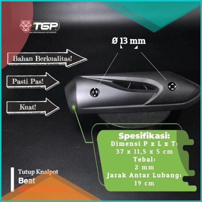Tutup Knalpot Honda Beat / Cover Muffler Beat / Pelindung Knalpot Beat