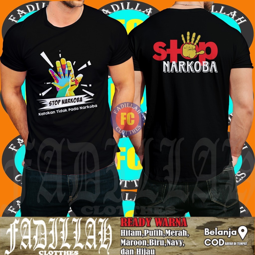 Baju Kaos STOP NARKOBA Katakan tidak pada Narkoba DB Kaos Distro