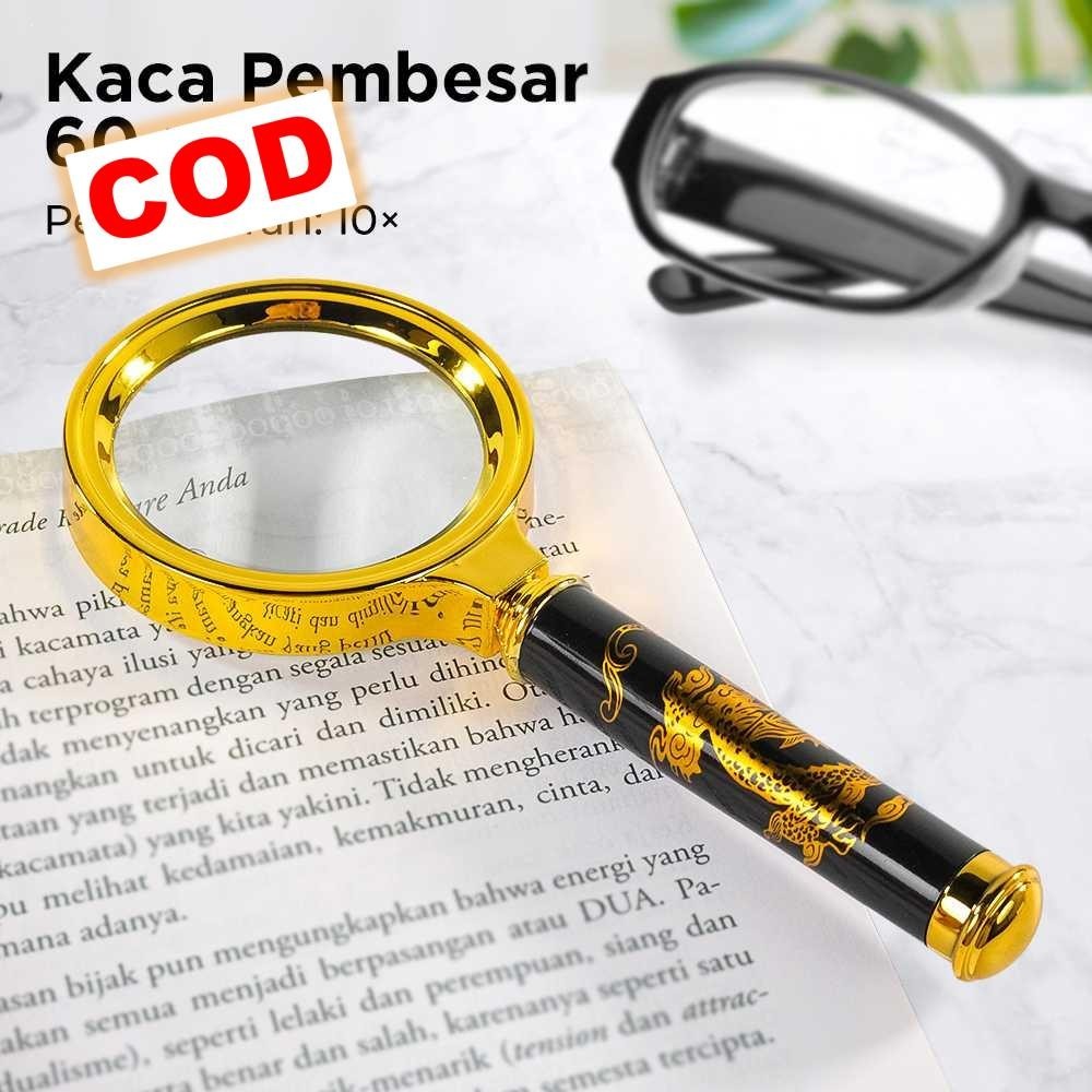 

Kaca Pembesar 60mm 10X Handheld Magnifying Glass Lup Magnifier
