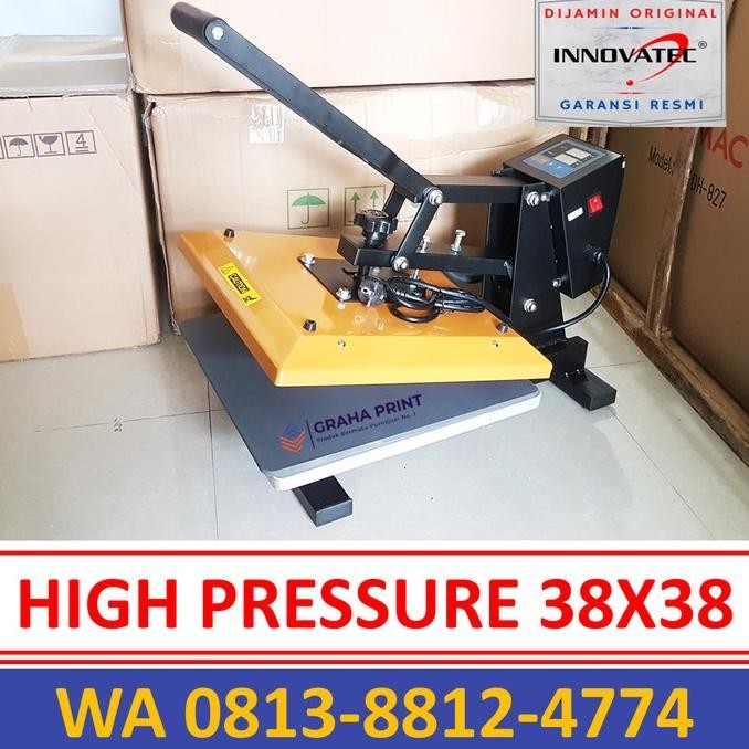 Mesin Hotpress Kaos 38x38 Alat Heat Pres Pemanas Sablon Baju Innovatec