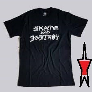 Kaos T Shirt Pria Skate And Destroy
