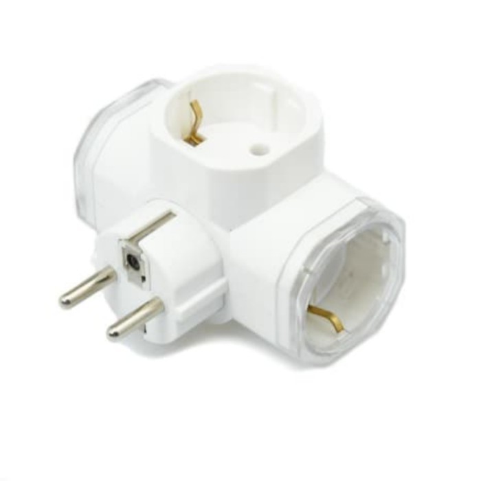 Colokan Listrik 3 Lubang Krisbow / Steker T / Krisbow Stop Kontak