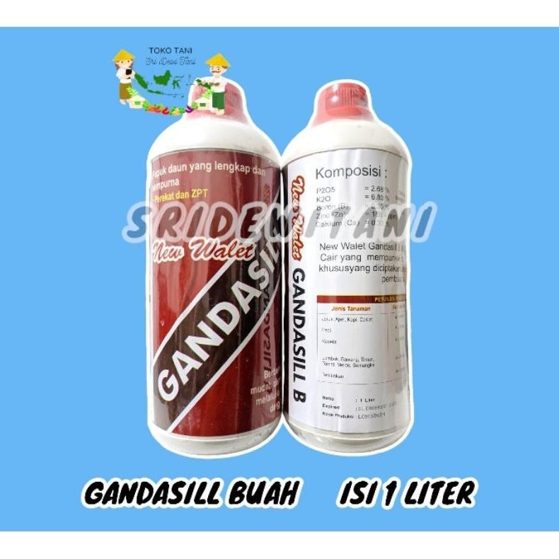BISA COD GANDASILL BUAH CAIR 1 LITER PUPUK GANDASIL BUAH UNTUK MEMPERCEPAT PEMBUAHAN SEMUA TANAMAN d