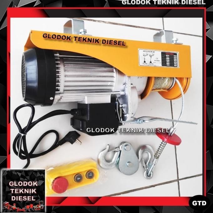 Electric Wire Rope Hoist 1 Ton 1200 Kg 12M Takel Katrol Listrik 1200Kg