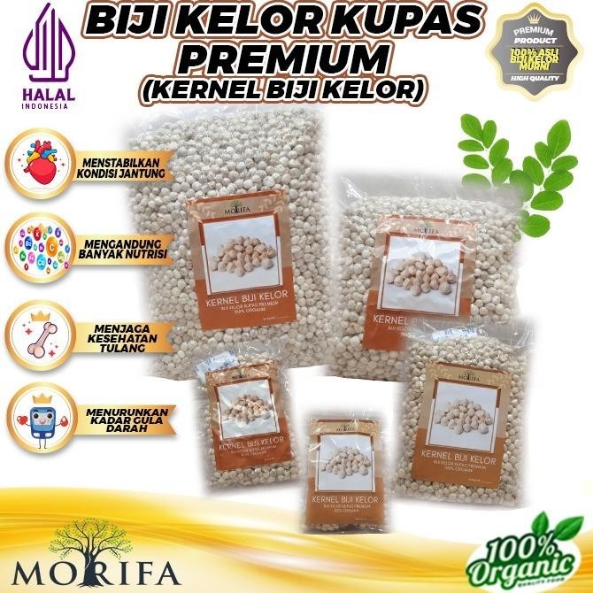 

BN Biji Kelor Kupas 1kg-500gr Premium Kernel Biji Kelor Moringa Seed Kernel biji kelor siap makan, siap press minyak TERLARIS