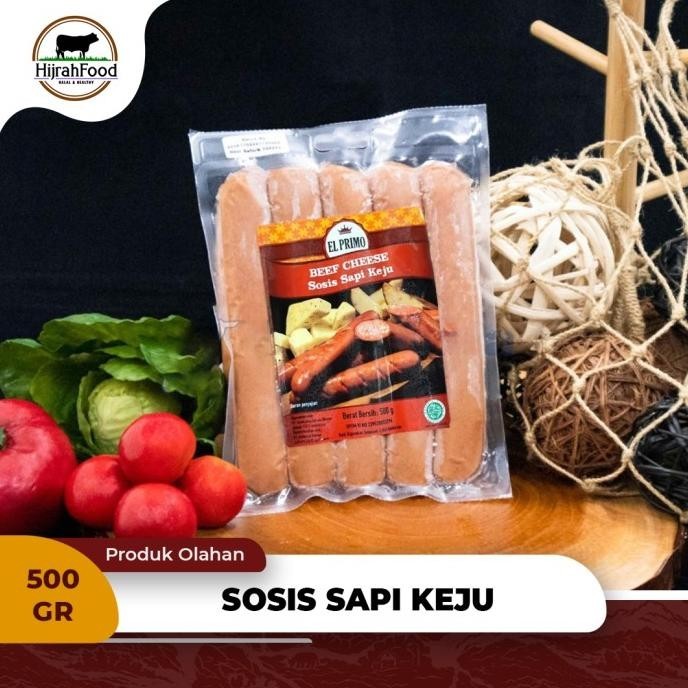 

El Primo Sosis Sapi Keju Premium | Beef Sausage Cheese - 500 gram JS