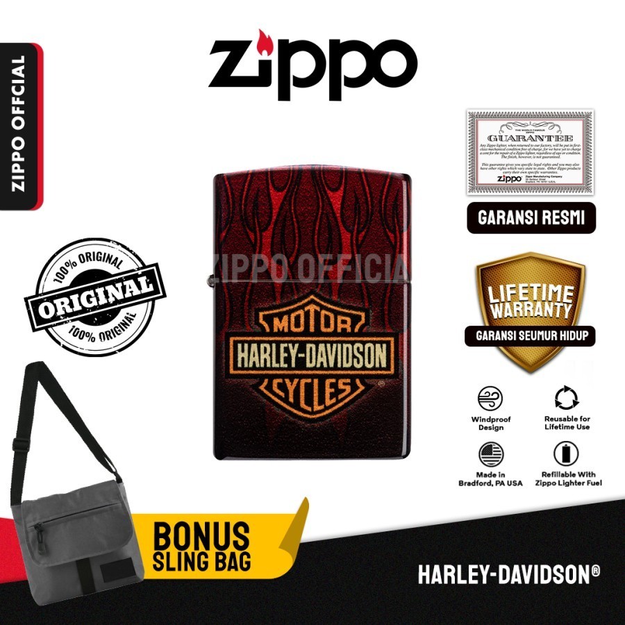 Zippo Harley-Davidson 48994 | Garansi Lifetime | Original USA
