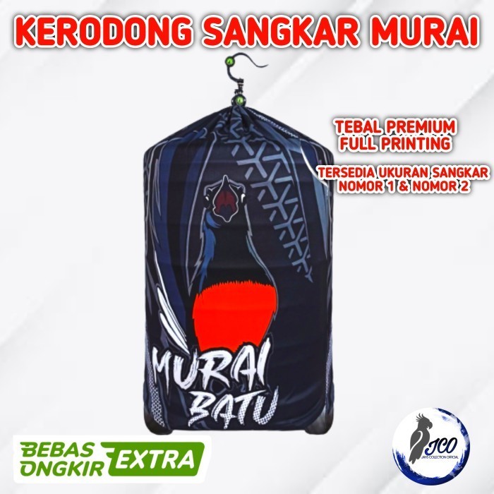 Kerodong Sangkar Murai Premium Full Print Tebal Krodong Murai Printing