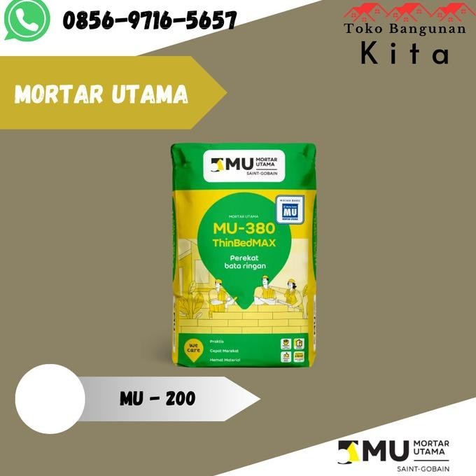 Semen Mortar Mu 380 Perekat Bata Ringan 40Kg Kualitas Premium