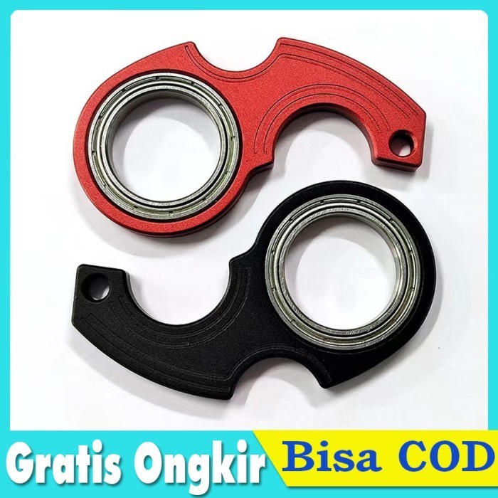 Open DS] Mainan Gantungan Kunci Karambit Keychain Fidget Spinner Bearing