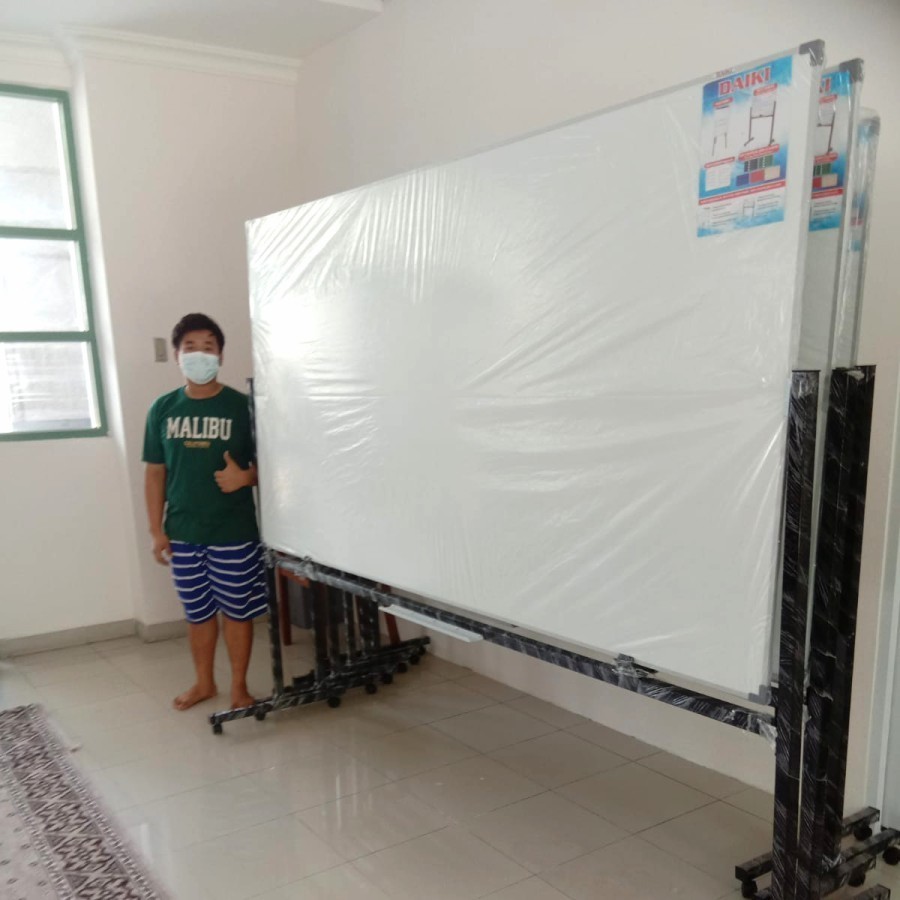 

papan tulis magnetic 120 x 240 double face standing