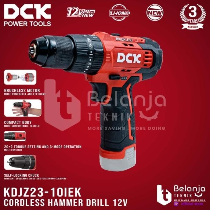 DCK Mesin Bor Tembok Baterai Cordless KDJZ 23 - 10I Bor KDJZ23-10I