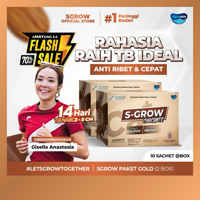 

S-GROW CHOCOLATE - Peninggi Badan Terbaik Untuk Remaja dan Dewasa