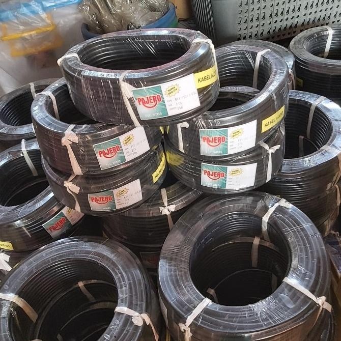 kabel listrik 2x2,5 serabut 2x2.5 hitam 25 meter