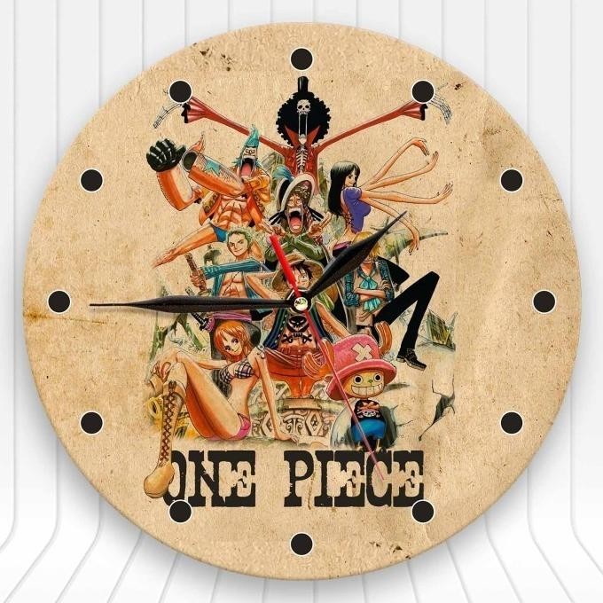Terbaik Jam Dinding Kayu Mdf Dekorasi Kamar Anime Onepiece - One Piece 002 Original