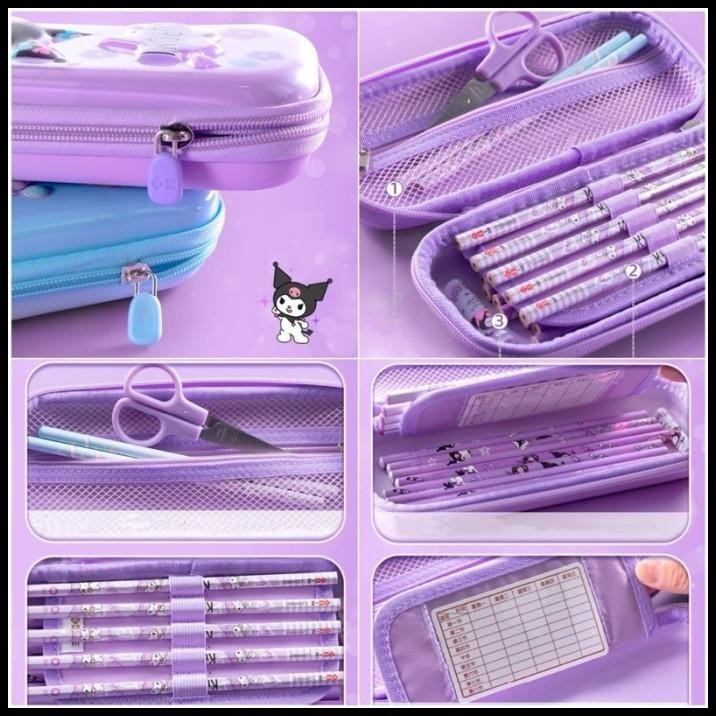 

TERMURAH KAWAII SANRIO EVA PENCIL BOX KOTAK PENSIL KUROMI MELODY IIGEN