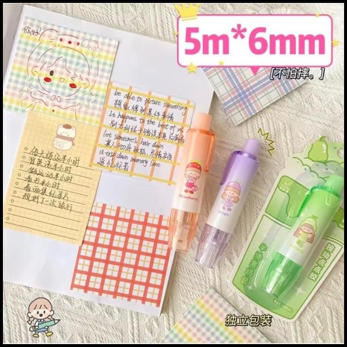 

TERBARU CUTE RETRACTABLE GLUE TAPE STICK PEN LEM DOUBLE TAPE LEM PEN CETEK !!!!!!