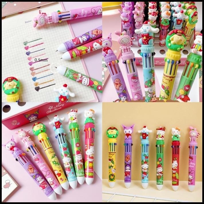 

GRATIS ONGKIR SANRIO 10 COLORS PEN BALLPOINT 10 WARNA CHRISMAS KUROMI MELODY !!!!