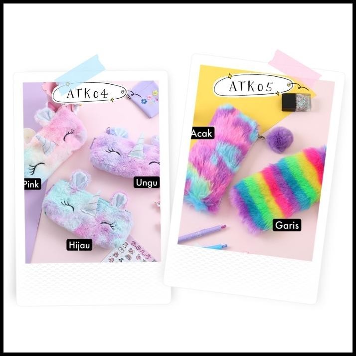

BEST DEAL TEMPAT PEN BULU FUR UNICORN ATK04 POM ATK05 KOTAK PENSIL CASE !!!!!!!