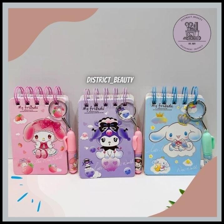 

TERMURAH MEMORING PEN SANRIO BUKU RING BINDER SANRIO MEMO RING KUROMI CINNAMORO !!