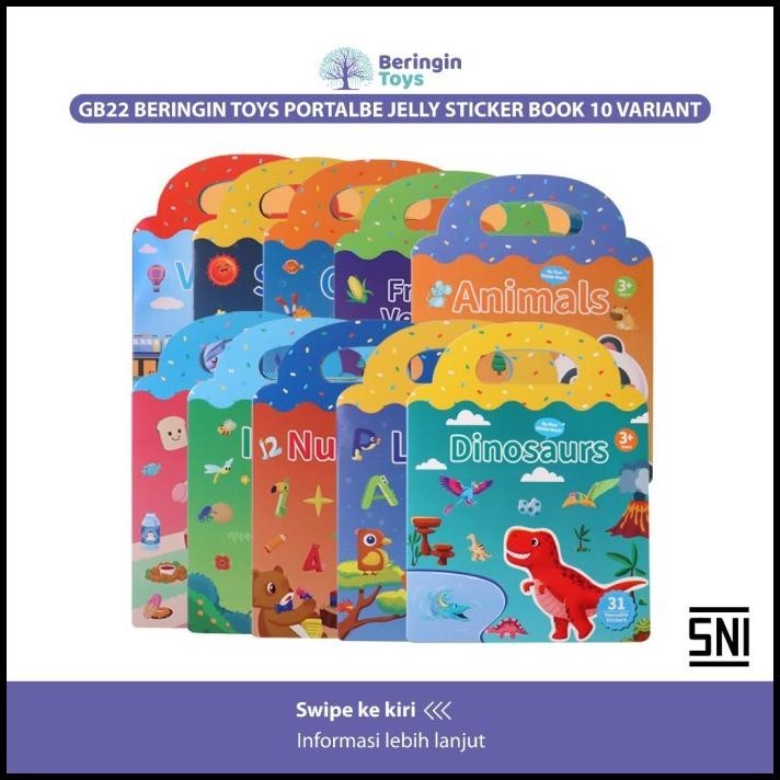 

TERBARU MAINAN EDUKATIF PORTABLE JELLY STICKER BOOK / STIKER CERITA GB22 !