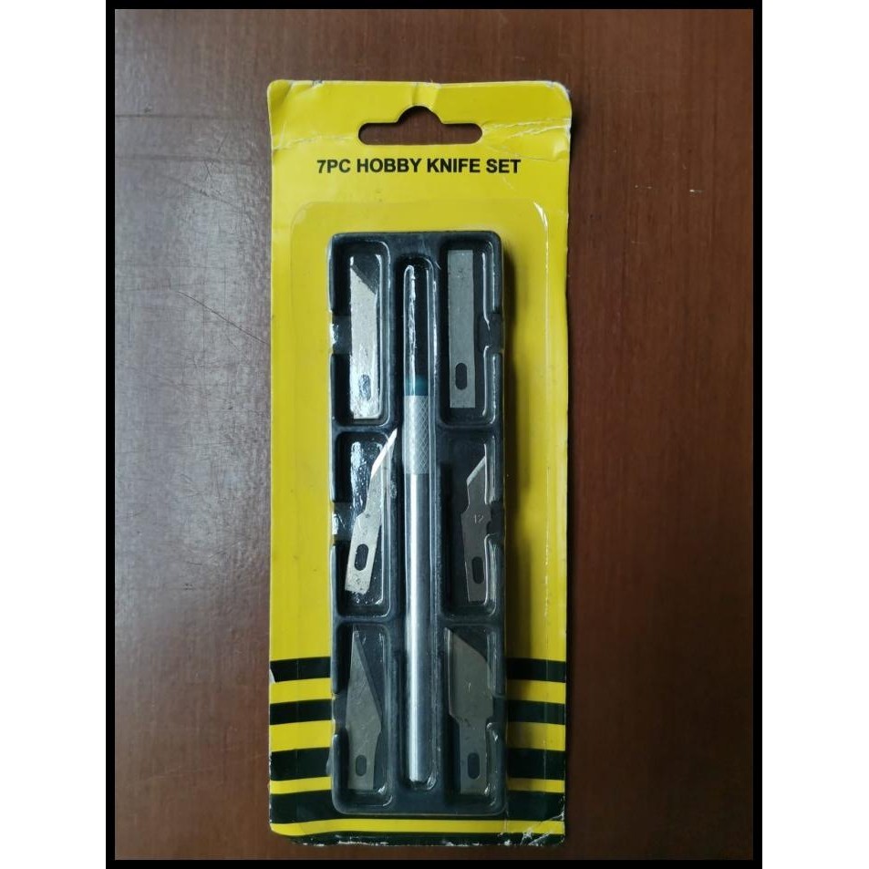 

TERMURAH HOBBY KNIFE SET 7PCS CRAFT KNIVES CUTTER SCULPTING KRAFT HANDMADE !!!!!