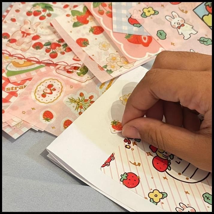 

BEST DEAL STICKER BOX SENMU ISI 100 LEMBAR V2 MOTIF STRAWBERY CHERRY SUPER CUTE !!!!!!!