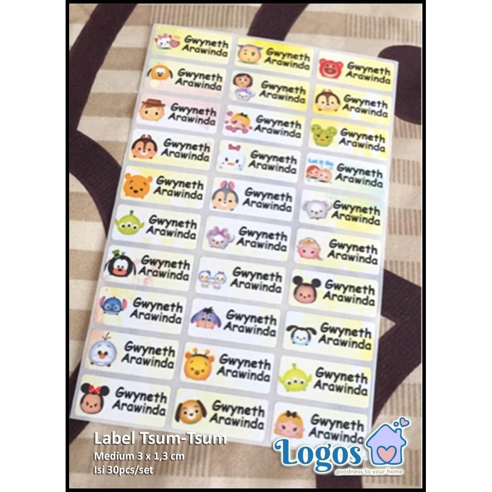 

GRATIS ONGKIR TSUM TSUM DISNEY. MEDIUM NAME LABEL. STIKER CUTE APPS LINE LUCU IPHONE !!!!!!!