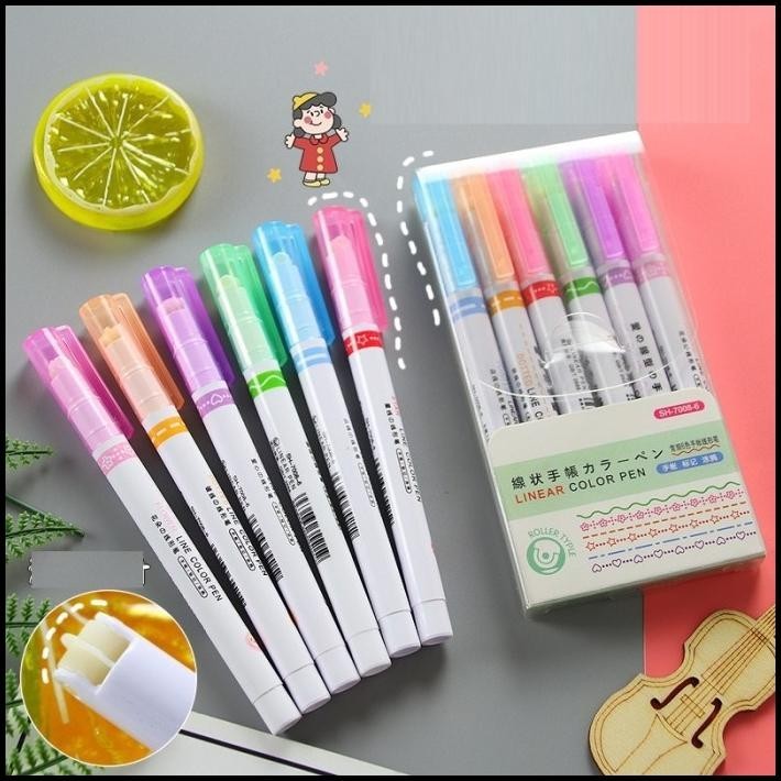 

DISKON SPIDOL PEMBATAS GARIS BENTUK LINE COLOR PEN SPIDOL LINE ROLLER SET !