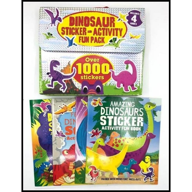 

TERMURAH 1000 STICKER PACK - DINOSARUS STICKERS AND ACITIVTY FUN PACK !