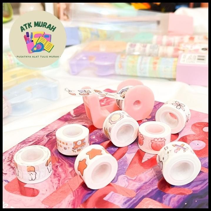 

TERBARU 1 SET SOLATIP MINI WASHI TAPE DENGAN DISPENSER MINI PAKET ALAT SEKOLAH !!