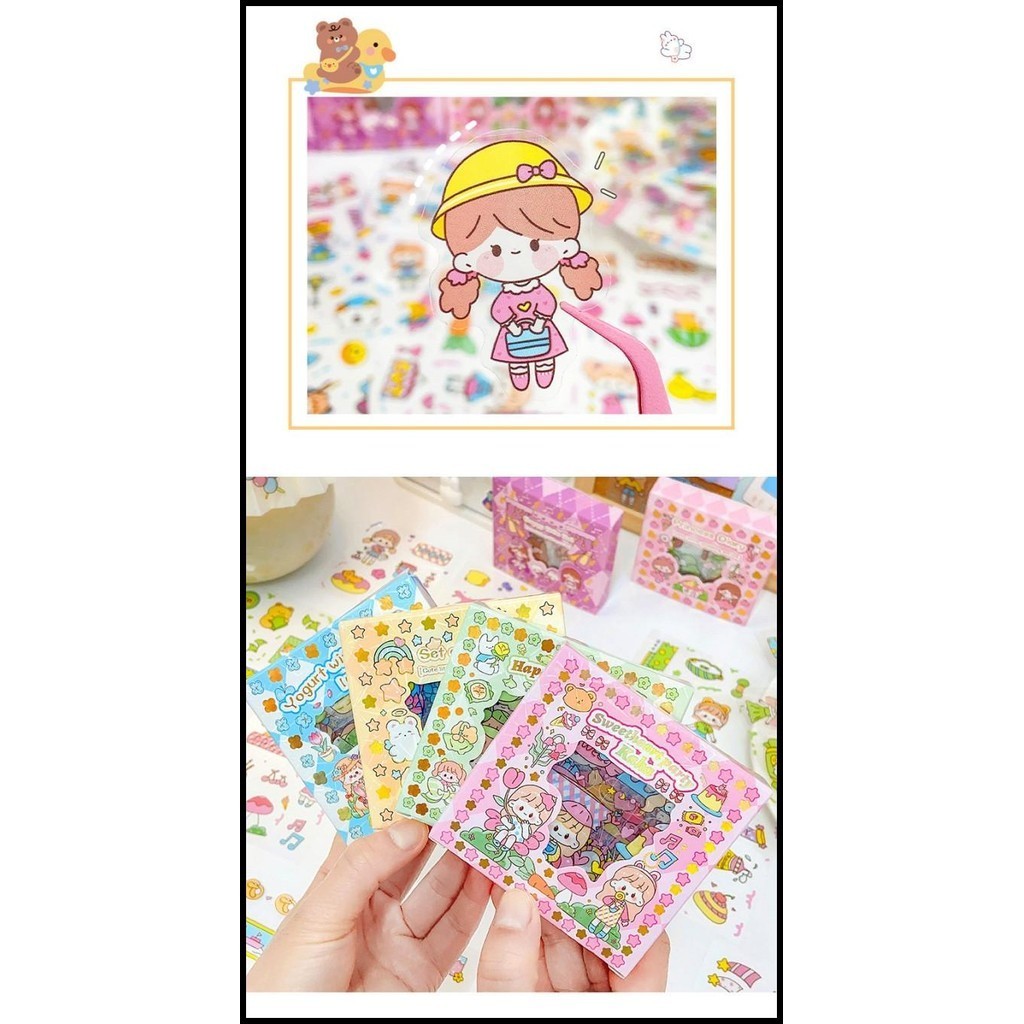 

DISKON MURAH !! 500 PCS STICKER PET TRANSPARANT JOURNALING SUDAH CUTTING MOTI