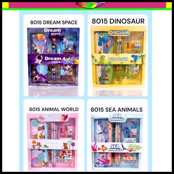 

GRATIS ONGKIR 5 IN 1 SET PENSIL LUCU KARTUN DINOSAURUS SET ALAT TULIS SEKOLAH MURAH