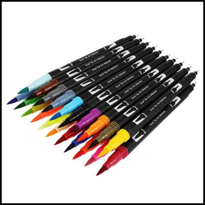 

DUAL TIP BRUSH PEN ART MAKER SET 48 COLOR