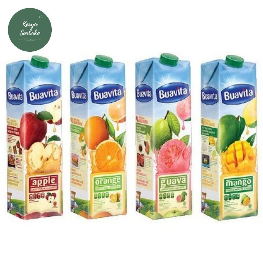 

buavita juice guava apple mango jeruk 1LT - apel