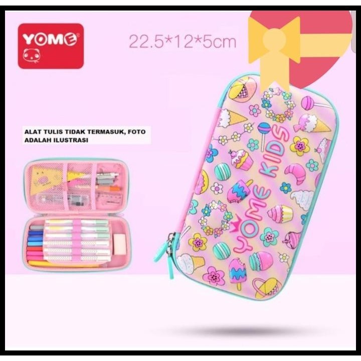 

BEST DEAL TEMPAT PENSIL KOTAK PENSIL YOME KIDS GLITTER 3D HARDCASE WATERPROOF