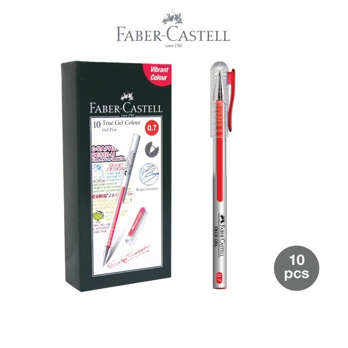 

Ready Faber-Castell True Gel Pen -- Red Ink 0.7 mm
