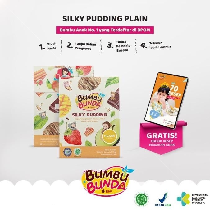 

Bumbu Bunda Silky Pudding PLAIN Non Pemanis Buatan Non Pengawet
