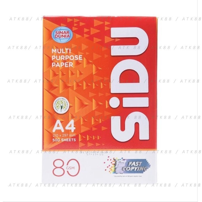 

Kertas Hvs A4 80 Gsm - Sidu