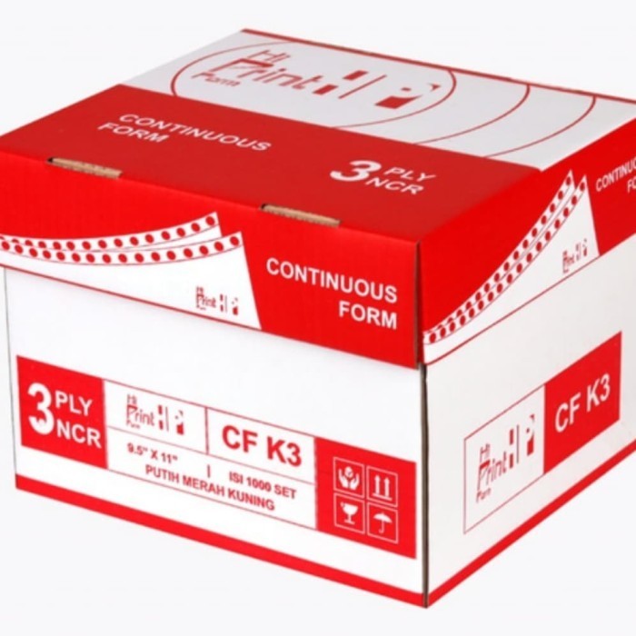 

Continuous Form 3 Ply 9.5 X 11/2 Hi- Print(Isi 2000 Sheets)