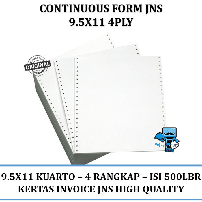 

Continuous Form Jns 9.5 X 11 4Ply Ncr (Kertas Komputer)