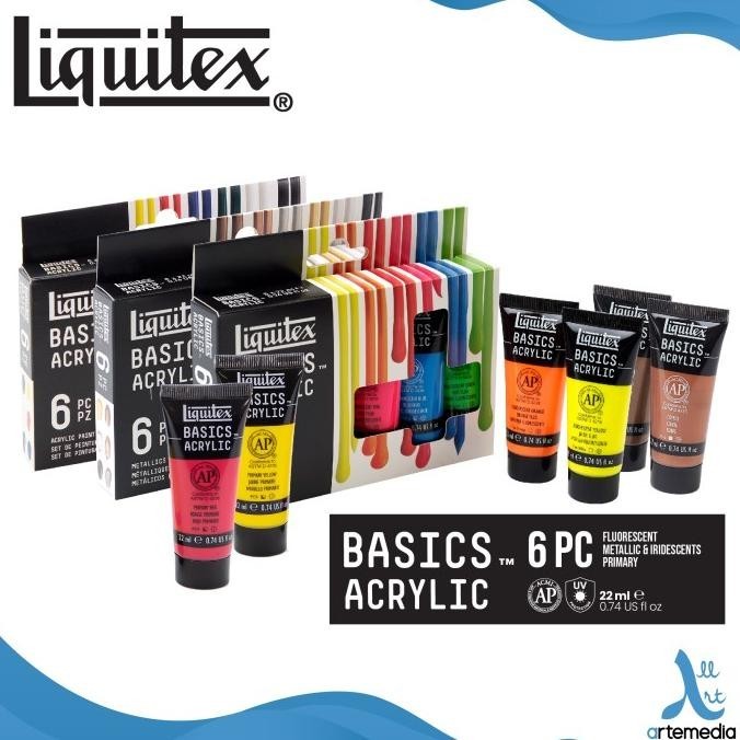 

Cat Akrilik Liquitex Basics 6x22ml Acrylic Color Paint Set