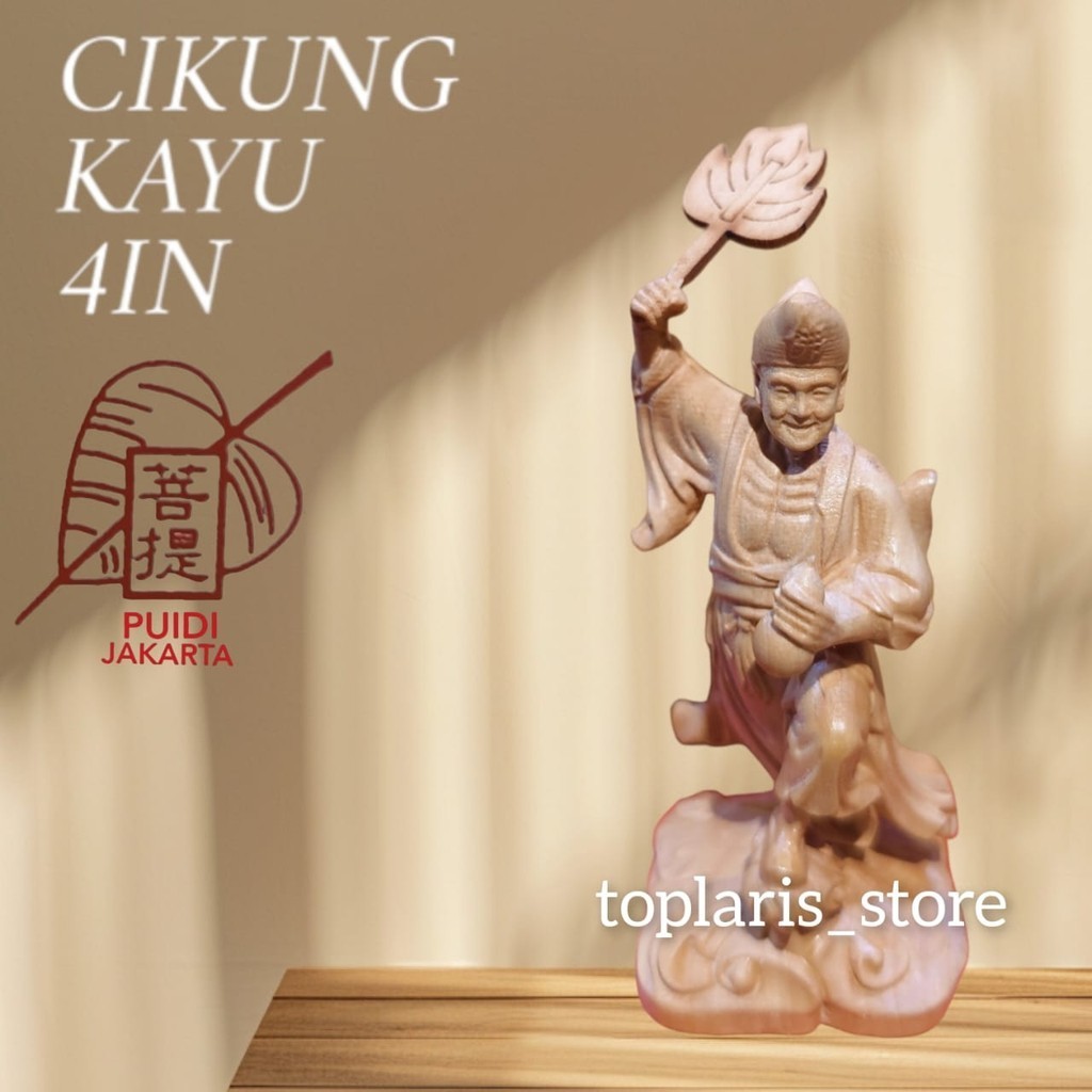Patung Dewa Chikung 4in Kayu 024