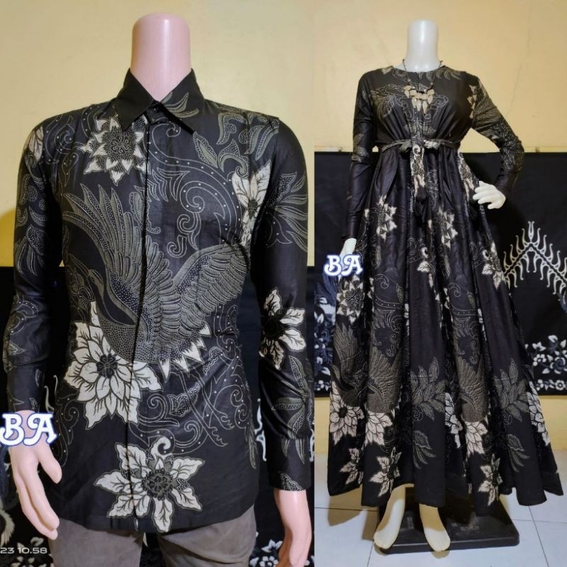Gamis Batik Couple Suami Istri Modern Size Standar dan Jumbo