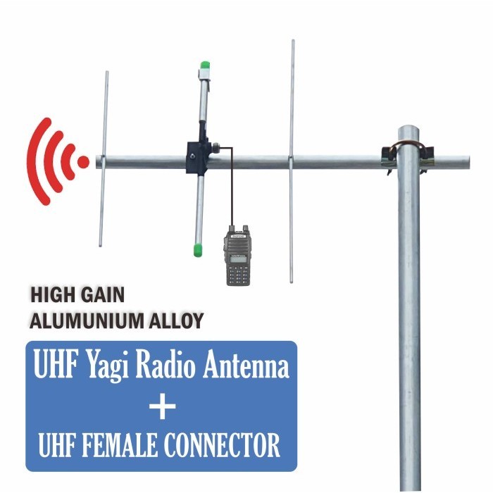 Ready Antena Yagi High Gain Pengarah Jarak Jauh Baufeng Icom Alinco HT Rig